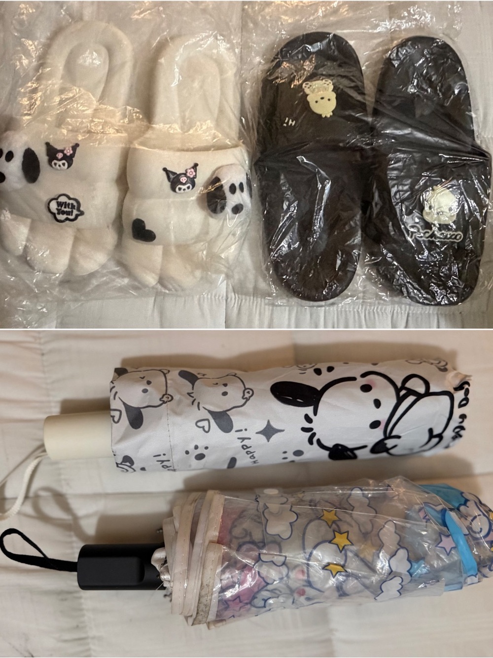 Sanrio Slippers & Umbrella Bundle
